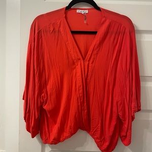 Red short sleeve top- dress up or dress down!
